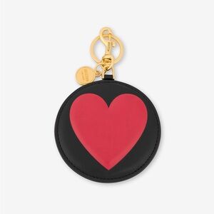 Moschino - Big Heart Calfskin Keychain NWT